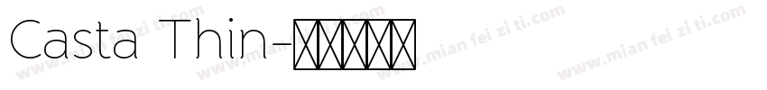 Casta Thin字体转换